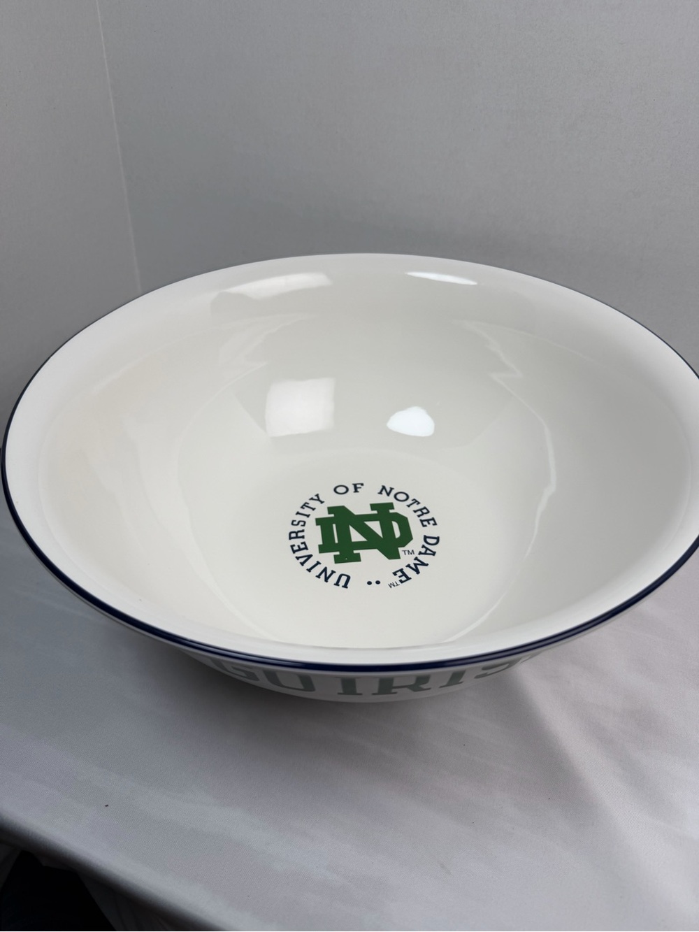 PFALTZGRAFF NOTRE DAME UNIVERSITY Vintage Large Party Bowl 12 In. Wide  GO IRISH